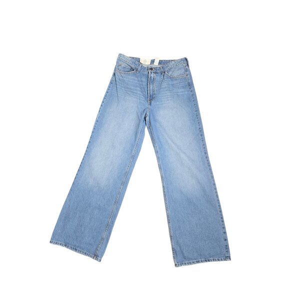 NWT H&M Wide Regular Fit Ultra High Waist Jeans US 12 - Picture 1 of 11